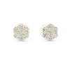 Floral Round Diamond Earring