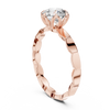 Floral Halo Diamond Engagement Ring