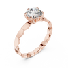 Floral Halo Diamond Engagement Ring