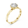 Floral Halo Diamond Engagement Ring