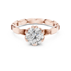 Floral Halo Diamond Engagement Ring