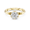 Floral Halo Diamond Engagement Ring