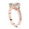 Trilogy Emerald Cut DiamondEngagement Ring