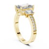 Trilogy Emerald Cut DiamondEngagement Ring