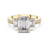 Trilogy Emerald Cut DiamondEngagement Ring