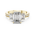 Trilogy Emerald Cut DiamondEngagement Ring