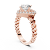 Heart Shape With Round Vvs Diamond Ring