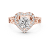 Heart Shape With Round Vvs Diamond Ring