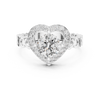 Heart Shape With Round Vvs Diamond Ring