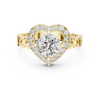 Heart Shape With Round Vvs Diamond Ring