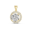 Floral Round Diamond Pendant