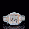 Cartier Rose White With Arabic Dial Moissanite Diamond Watch
