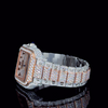 Cartier Rose White With Arabic Dial Moissanite Diamond Watch