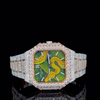 Patek Philippe Rose White With Snake Dial Moissanite Diamond Watch
