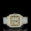 Cartier Two Tone With Arabic Dial Moissanite Diamond Watch