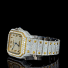 Cartier Two Tone With Arabic Dial Moissanite Diamond Watch