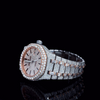 AP Rose Gold Two Tone With Stick Dial Moissanite Diamond Watch