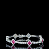 Floral Pink Moissanite Diamond Bracelet