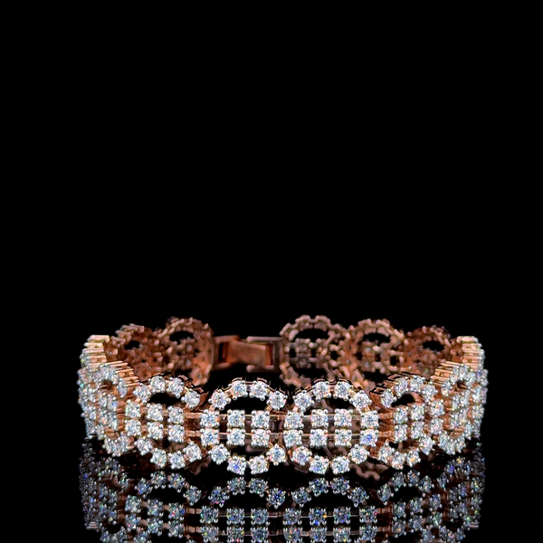 House of DRYPP Round Moissanite Diamond Bracelet