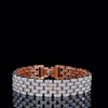 Brick Link Round Moissanite Diamond Bracelet