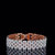 Brick Link Round Moissanite Diamond Bracelet