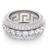 Brilliant-Cut Icy Spinner Ring
